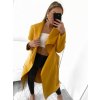 Kabát flaušový dlouhý dámský (S/M/L ONE SIZE) ITALSKÁ MÓDA IMM22SL5079A (Velikost S/M/L, Barva růžová světlá)