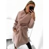 Kabát flaušový dlouhý dámský (S/M/L ONE SIZE) ITALSKÁ MÓDA IMM22SL5079A