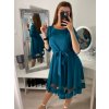 Šaty elegantní společenské dlouhý rukáv dámské (S/M ONE SIZE) ITALSKá MóDA IM322282 (Velikost S/M/L, Barva Černá)