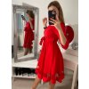 Šaty elegantní společenské dlouhý rukáv dámské (S/M ONE SIZE) ITALSKá MóDA IM322282 (Velikost S/M/L, Barva Černá)