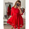 Šaty elegantní společenské dlouhý rukáv dámské (S/M ONE SIZE) ITALSKá MóDA IM322282 (Velikost S/M/L, Barva Černá)