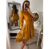 Šaty elegantní společenské dlouhý rukáv dámské (S/M ONE SIZE) ITALSKá MóDA IM322282 (Velikost S/M/L, Barva Černá)