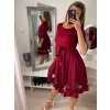 Šaty elegantní společenské dlouhý rukáv dámské (S/M ONE SIZE) ITALSKá MóDA IM322282 (Velikost S/M/L, Barva Černá)