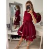 Šaty elegantní společenské dlouhý rukáv dámské (S/M ONE SIZE) ITALSKá MóDA IM322282 (Velikost S/M/L, Barva Černá)