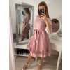 Šaty elegantní společenské dlouhý rukáv dámské (S/M ONE SIZE) ITALSKá MóDA IM322282 (Velikost S/M/L, Barva Černá)