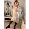 Šaty pletené s rolákem dlouhý rukáv dámské (S/M ONE SIZE) ITALSKÁ MÓDA IM4212810 (Velikost S/M/L, Barva červená)