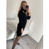 Šaty pletené s rolákem dlouhý rukáv dámské (S/M ONE SIZE) ITALSKÁ MÓDA IM4212810 (Velikost S/M/L, Barva červená)