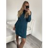 Šaty pletené s rolákem dlouhý rukáv dámské (S/M ONE SIZE) ITALSKÁ MÓDA IM4212810