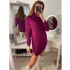 Šaty pletené/svetr prodloužený dlouhý rukáv dámský (S/M ONE SIZE) ITALSKÁ MÓDA IM322CHIARA (Velikost S/M/L, Barva Černá)