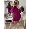 Šaty pletené/svetr prodloužený dlouhý rukáv dámský (S/M ONE SIZE) ITALSKÁ MÓDA IM322CHIARA (Velikost S/M/L, Barva Černá)
