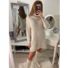 Šaty pletené/svetr prodloužený dlouhý rukáv dámský (S/M ONE SIZE) ITALSKÁ MÓDA IM322CHIARA (Velikost S/M/L, Barva Černá)