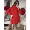 Šaty pletené/svetr prodloužený dlouhý rukáv dámský (S/M ONE SIZE) ITALSKÁ MÓDA IM322CHIARA (Velikost S/M/L, Barva Černá)
