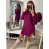 Šaty pletené/svetr prodloužený dlouhý rukáv dámský (S/M ONE SIZE) ITALSKÁ MÓDA IM322CHIARA (Velikost S/M/L, Barva Černá)