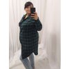Šaty košile prodloužená kostičkovaná dlouhý rukáv dámské (XL/2XL) ITALSKá MóDA IM422SARA (Velikost XL/2XL, Barva bílá)