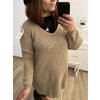 Svetr dlouhý rukáv dámské (XL/2XL/3XL ONE SIZE) ITALSKá MóDA IM4221325/DR (Velikost 2XL/3XL, Barva tmavě béžová)