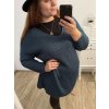 Svetr dlouhý rukáv dámské (XL/2XL/3XL ONE SIZE) ITALSKá MóDA IM4221325/DR (Velikost 2XL/3XL, Barva tmavě béžová)