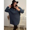 Svetr dlouhý rukáv dámské (XL/2XL/3XL ONE SIZE) ITALSKá MóDA IM4221325/DR (Velikost 2XL/3XL, Barva tmavě béžová)