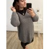 Svetr dlouhý rukáv dámské (XL/2XL/3XL ONE SIZE) ITALSKá MóDA IM4221325/DR (Velikost 2XL/3XL, Barva tmavě béžová)