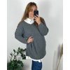 Svetr dlouhý rukáv dámské (XL/2XL/3XL ONE SIZE) ITALSKá MóDA IM4221325/DR (Velikost 2XL/3XL, Barva tmavě béžová)