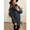 Svetr dlouhý rukáv dámské (XL/2XL/3XL ONE SIZE) ITALSKá MóDA IM422VERO/DR (Velikost 2XL/3XL, Barva Černá)