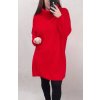 Svetr dlouhý rukáv dámské (XL/2XL/3XL ONE SIZE) ITALSKá MóDA IM422VERO/DR (Velikost 2XL/3XL, Barva Černá)