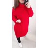 Svetr dlouhý rukáv dámské (XL/2XL/3XL ONE SIZE) ITALSKá MóDA IM422VERO/DR (Velikost 2XL/3XL, Barva Černá)