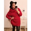 Svetr dlouhý rukáv dámské (XL/2XL/3XL ONE SIZE) ITALSKá MóDA IM422VERO/DR (Velikost 2XL/3XL, Barva Černá)