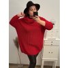 Svetr dlouhý rukáv dámské (XL/2XL/3XL ONE SIZE) ITALSKá MóDA IM422VERO/DR (Velikost 2XL/3XL, Barva Černá)