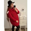 Svetr dlouhý rukáv dámské (XL/2XL/3XL ONE SIZE) ITALSKá MóDA IM422VERO/DR (Velikost 2XL/3XL, Barva Černá)