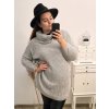 Svetr dlouhý rukáv dámské (XL/2XL/3XL ONE SIZE) ITALSKá MóDA IM422VERO/DR (Velikost 2XL/3XL, Barva Černá)