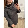 Šaty dlouhý rukáv dámské teplé s golierem (XL/2XL/3X ONE SIZE) ITALSKá MóDA IM422PISSA/DR