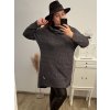 Šaty dlouhý rukáv dámské teplé s golierem (XL/2XL/3X ONE SIZE) ITALSKá MóDA IM422PISSA/DR