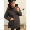 Šaty dlouhý rukáv dámské teplé s golierem (XL/2XL/3X ONE SIZE) ITALSKá MóDA IM422PISSA/DR