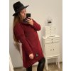 Šaty dlouhý rukáv dámské teplé s golierem (XL/2XL/3X ONE SIZE) ITALSKá MóDA IM422PISSA/DR