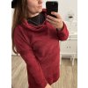 Šaty dlouhý rukáv dámské teplé s golierem (XL/2XL/3X ONE SIZE) ITALSKá MóDA IM422PISSA/DR