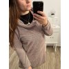 Šaty dlouhý rukáv dámské teplé s golierem (XL/2XL/3X ONE SIZE) ITALSKá MóDA IM422PISSA/DR