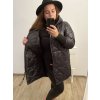 Bunda oversize s kapucí dámská nadrozměr (XL/2XL ONE SIZE) ITALSKÁ MÓDA IM422726/DR (Velikost XL/2XL, Barva Černá)