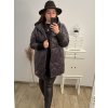 Bunda oversize s kapucí dámská nadrozměr (XL/2XL ONE SIZE) ITALSKÁ MÓDA IM422726/DR (Velikost XL/2XL, Barva Černá)