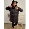 Bunda oversize s kapucí dámská nadrozměr (XL/2XL ONE SIZE) ITALSKÁ MÓDA IM422726/DR (Velikost XL/2XL, Barva Černá)