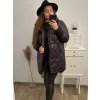 Bunda oversize s kapucí dámská nadrozměr (XL/2XL ONE SIZE) ITALSKÁ MÓDA IM422726/DR (Velikost XL/2XL, Barva Černá)