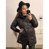 Bunda oversize s kapucí dámská nadrozměr (XL/2XL ONE SIZE) ITALSKÁ MÓDA IM422726/DR (Velikost XL/2XL, Barva Černá)