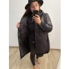 Bunda oversize s kapucí dámská nadrozměr (XL/2XL ONE SIZE) ITALSKÁ MÓDA IM422APOL/DR