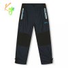 Chlapecké zateplené outdoorové kalhoty KUGO C7775, šedá-tyrkysové zipy