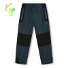 Chlapecké zateplené outdoorové kalhoty KUGO C7775, petrolejová-královsky modré zipy