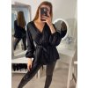 Halenka saténová dlouhý rukáv dámská (S/M ONE SIZE) ITALSKÁ MÓDA IMPBR22H2697-R1/DR (Velikost S/M/L, Barva Černá)