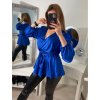 Halenka saténová dlouhý rukáv dámská (S/M ONE SIZE) ITALSKÁ MÓDA IMPBR22H2697-R1/DR (Velikost S/M/L, Barva Černá)