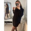 Šaty pletené oversize s rolákem dlouhý rukáv dámské (S/M/L ONE SIZE) ITALSKÁ MÓDA IMWGS223583