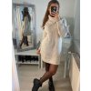 Šaty pletené oversize s rolákem dlouhý rukáv dámské (S/M/L ONE SIZE) ITALSKÁ MÓDA IMWGS223583