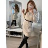 Šaty pletené/svetr s rolákem dlouhý rukáv dámské (S/M ONE SIZE) ITALSKÁ MÓDA IMWB22311 (Velikost S/M/L, Barva bílá)