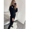 Šaty pletené rolákové s páskem dlouhý rukáv dámské (S/M ONE SIZE) ITALSKÁ MÓDA IM422NOEMI (Velikost S/M/L, Barva fialová)